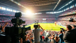 스포츠중계를 생생하게 전하는 다양한 관중의 열띤 응원 장면