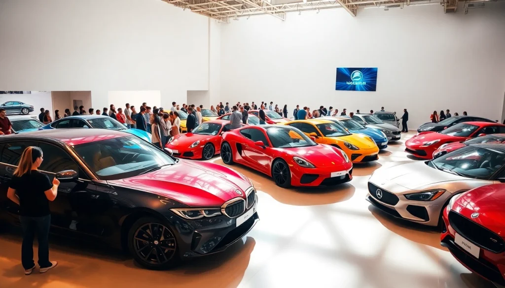 Engaging auto cars show featuring modern vehicles and enthusiastic attendees.