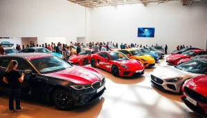 Engaging auto cars show featuring modern vehicles and enthusiastic attendees.