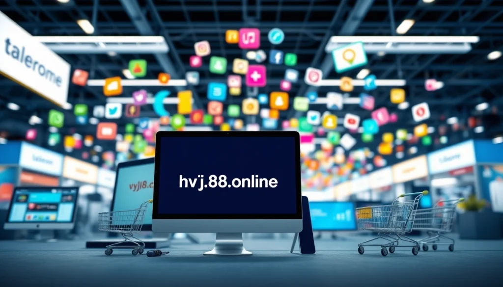 Engage with diverse online services on https://vj88.online/ through a vibrant digital marketplace interface.
