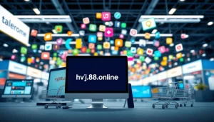 Engage with diverse online services on https://vj88.online/ through a vibrant digital marketplace interface.
