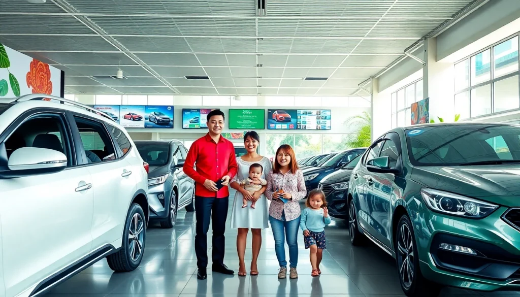 Kuching rent car service featuring modern vehicles and friendly assistance at the airport.