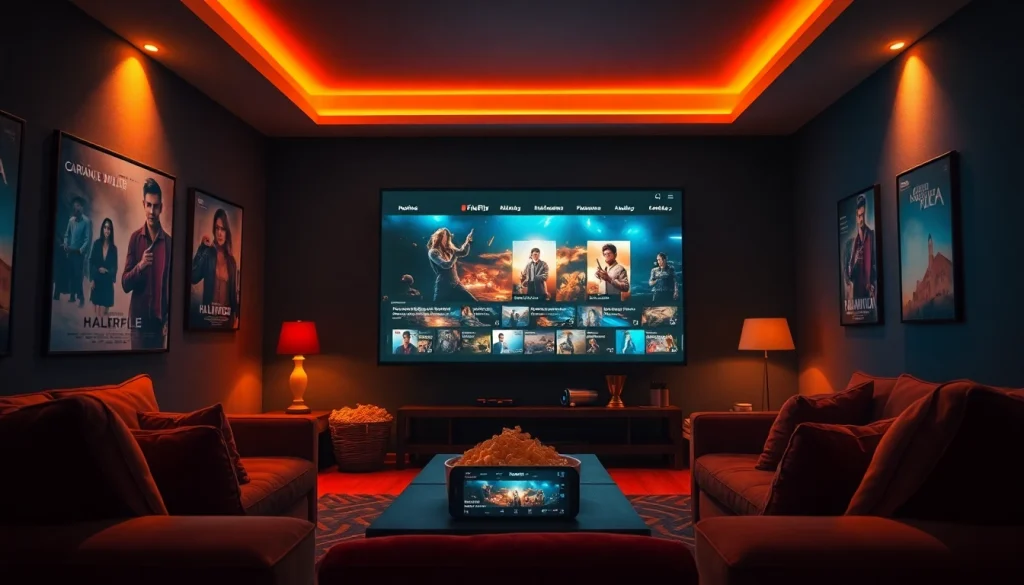 Enjoy thrilling filmes online gratis with cozy home movie setup featuring Romanian subtitles.