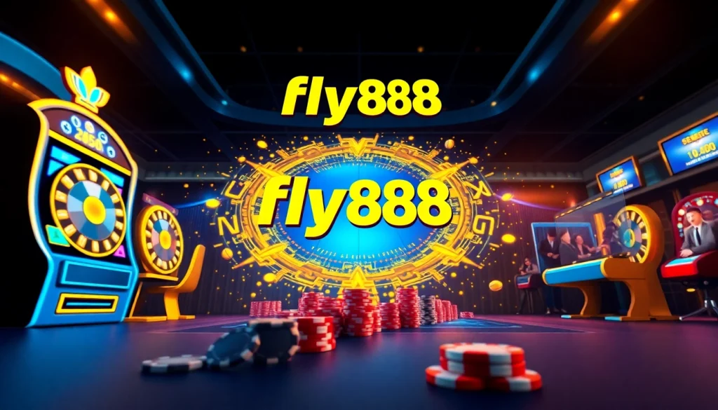 Illustration of a digital gambling interface featuring the fly88 code.