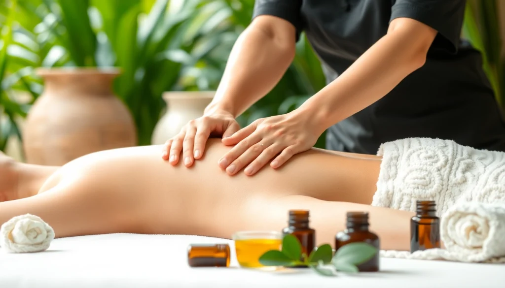 마사지 중 환자를 위한 편안한 공간과 전문적인 모습