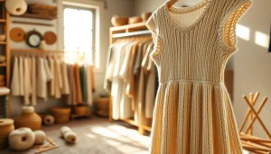 Explore the craftsmanship of sustainable fashion at https://www.ound-ound.com with artisanal hand-knitted dresses.