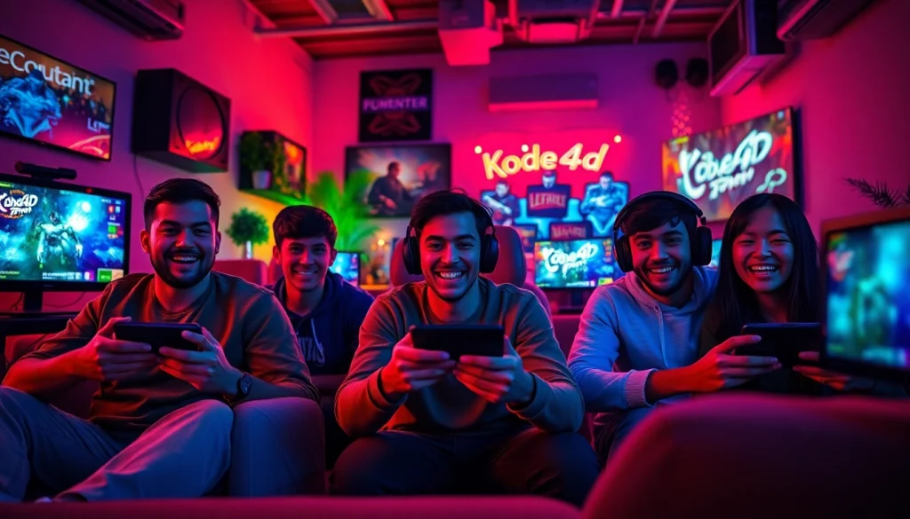 Exciting online gaming experience with Kode4d players enjoying thrilling gameplay.