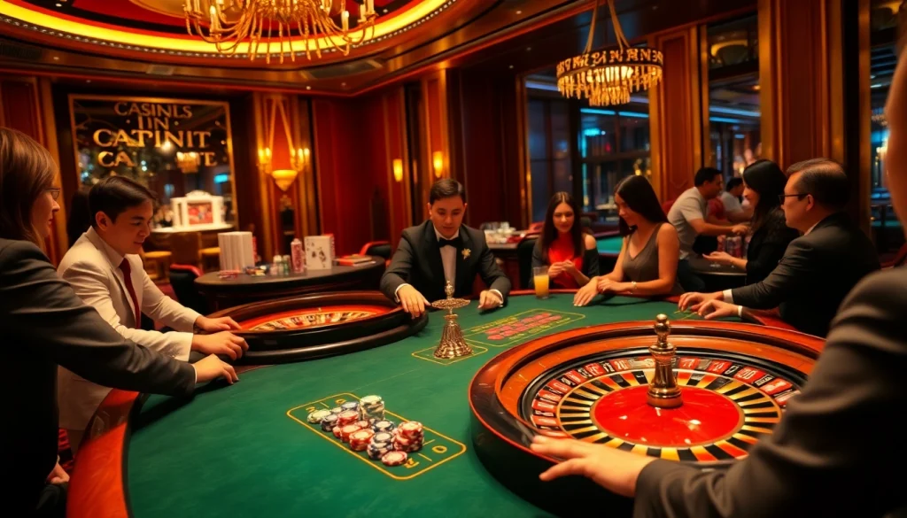 A dynamic casino scene showcasing chips and cards while engaging in thrilling online gaming at https://rr88.gratis/.