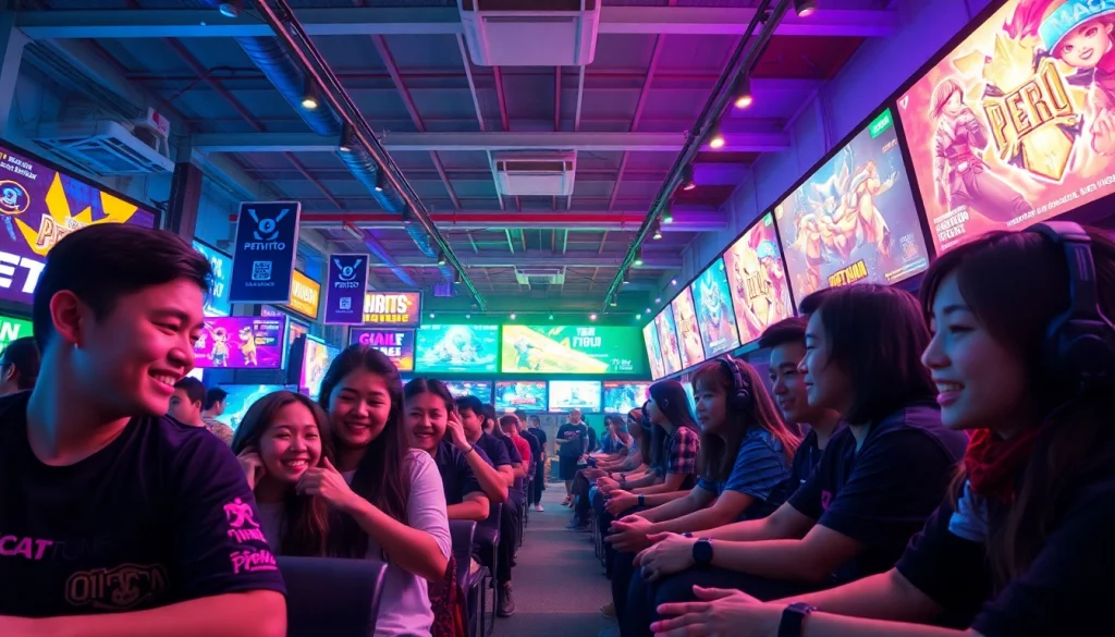 Main visual dari petanitoto menampilkan pemain terlibat dalam suasana permainan online yang dinamis.