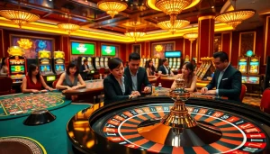 Experience excitement at the casino as players engage in thrilling games; nếu như vậy bám vào đây.