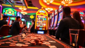 Experience the thrill of winmy slot gaming with vibrant visuals and lively casino atmosphere.