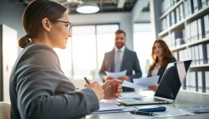 Engaging professional in a bookkeeping firm in Abu Dhabi showcasing effective financial management.