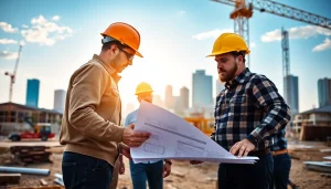 Builders collaborating at a construction site, highlighting the Texas association of builders in action.