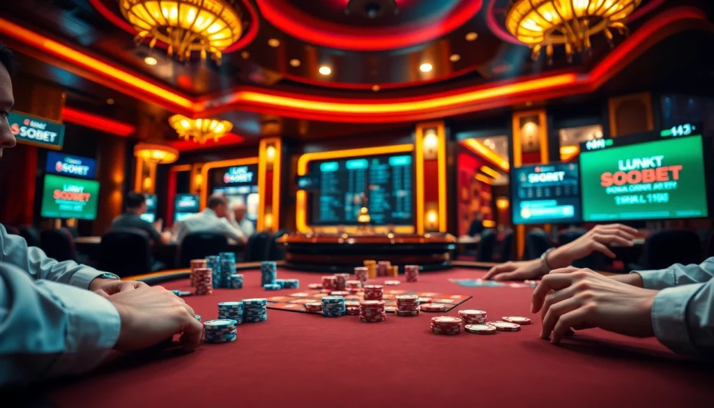 Experience the thrill of llink alternatif sbobet betting at a luxurious casino table