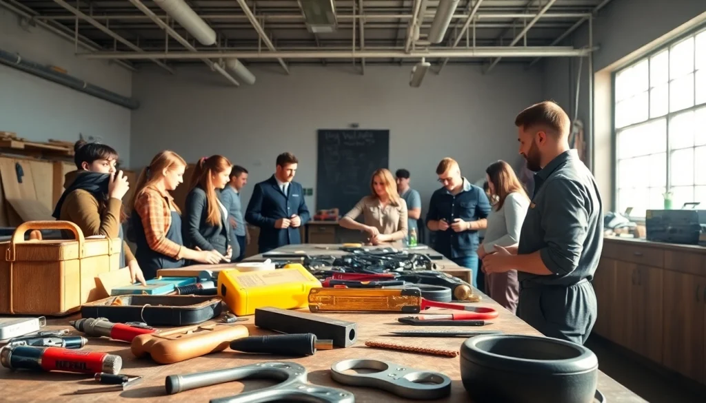 Students learning at a trade school in Tennessee with hands-on training and engaging instruction.