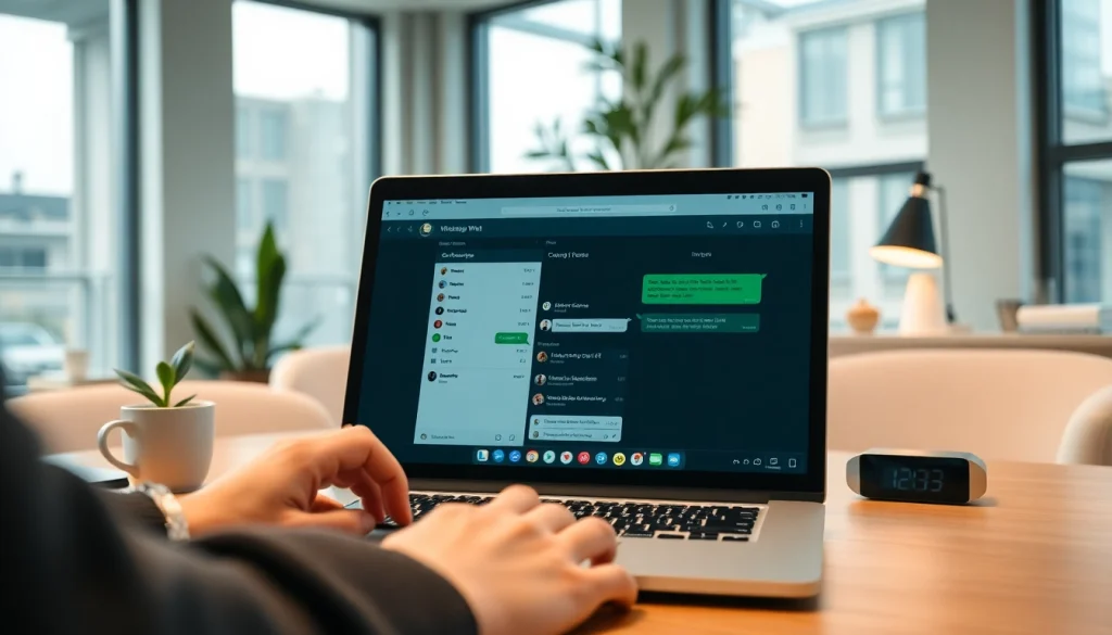 在 WhatsApp Web 上的活跃用户，展示现代数字沟通。