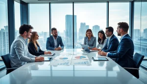 Team discussing growth strategy trends in a modern office setting.