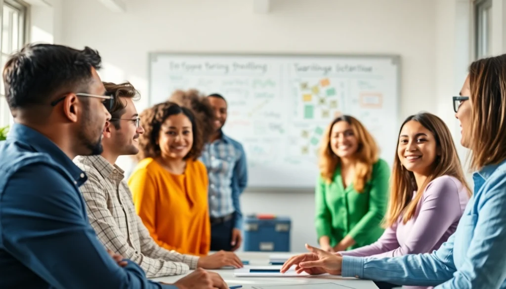 Engaging workforce development training session illustrating teamwork and collaboration.