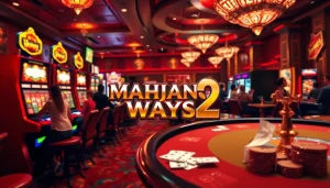 Experience the thrilling Mahjong Ways 2 slot machine gameplay at a vibrant casino