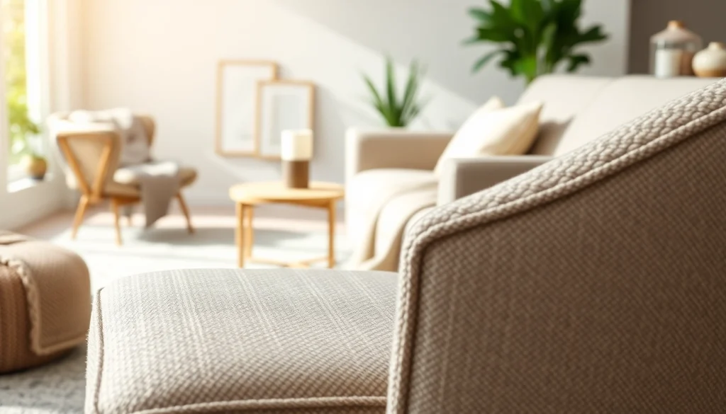 Bouclé stof stoel ingericht in een warme woonkamer met een textuur uitstralend design.