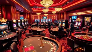 KJC VIP gaming tables and slot machines showcasing luxury and excitement in a casino.