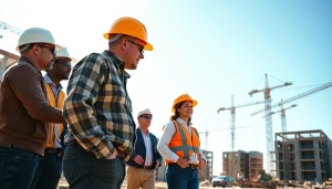 Construction association South Carolina team collaborating on a vibrant building site.