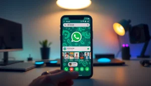 Explore the GB WhatsApp app features on a modern smartphone interface.