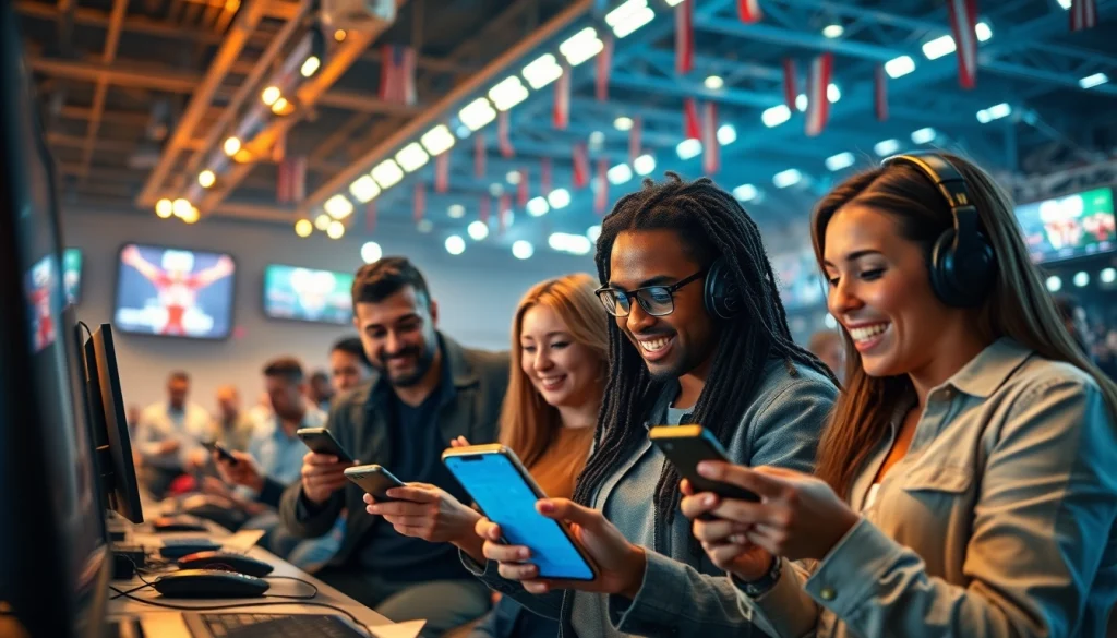 Mostbet durust rey ilə oyunçuların mobil cihazlarla əyləncəli bahis etdiyi bir görünüş.