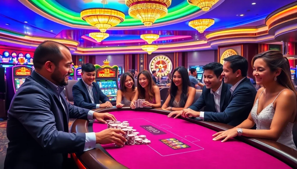 Experience the excitement of gambling at nhà cái fa88 with poker tables and vibrant slot machines.