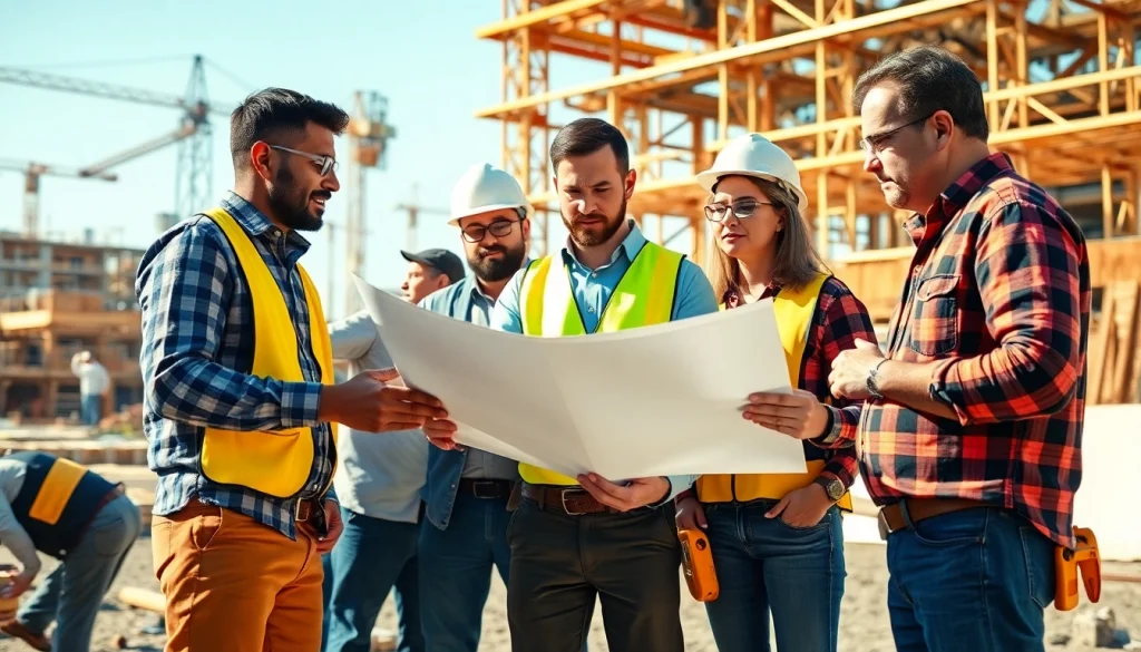 Builders from the Texas association of builders collaborate on site, showcasing teamwork and professionalism.