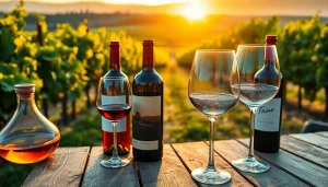 Enjoying local wines at Winery Sacramento, surrounded by vibrant grapevines and a rustic setting.