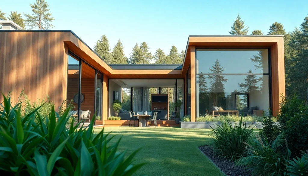 Contemporary Home Expansion featuring sleek lines and large glass windows blending with a natural setting.