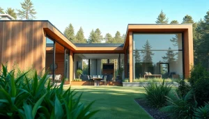 Contemporary Home Expansion featuring sleek lines and large glass windows blending with a natural setting.