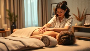 집에서 편안한 마사지를 제공하는 젊은 치료사가 있는 오산출장마사지 서비스