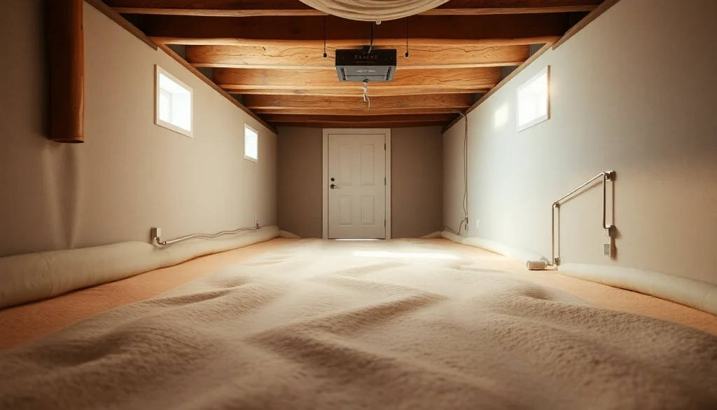 Crawl Space Restoration showcasing a clean, well-maintained crawl space environment with proper insulation.