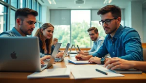 Engaging study session focused on CompTIA exam assistance with students and learning materials.