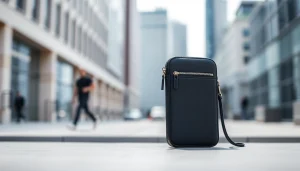 Präsentation der abschließbaren Handytasche mit stilvollem Design und sicheren Eigenschaften.