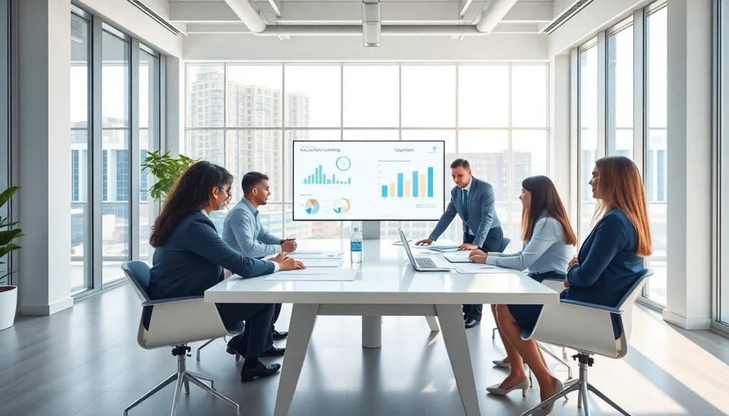 Acquisition Planning meeting in a bright office, showcasing strategic collaboration.