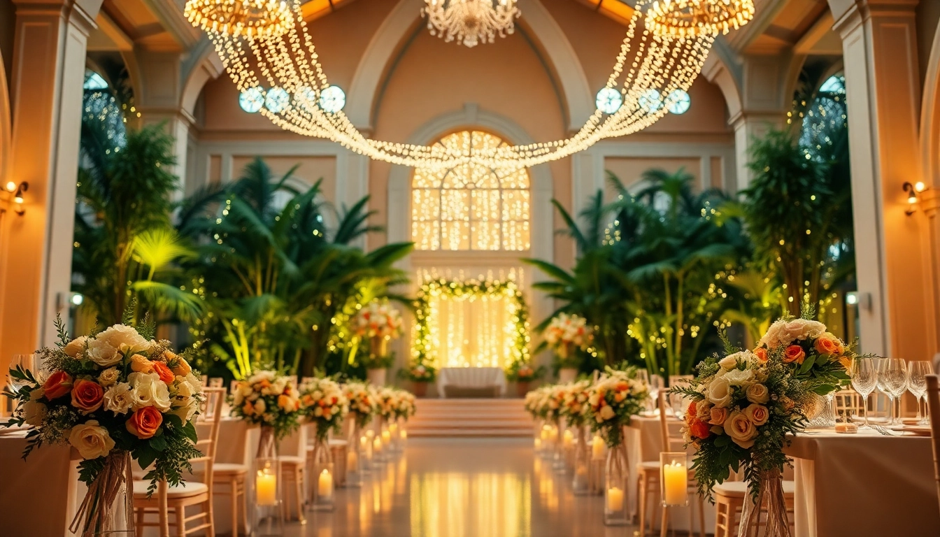 Captivating view of a Jacksonville Wedding Venue with elegant decor and romantic lighting.